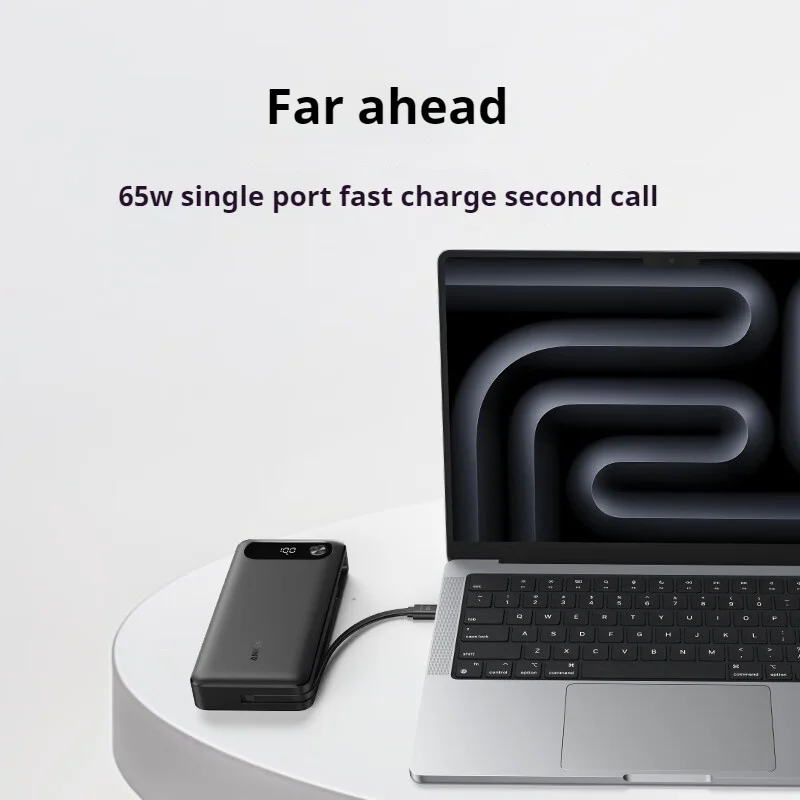 Anker A1383 Power Bank 20000 мАч Большая емкость Быстрая зарядка Встроенные кабели Type-C