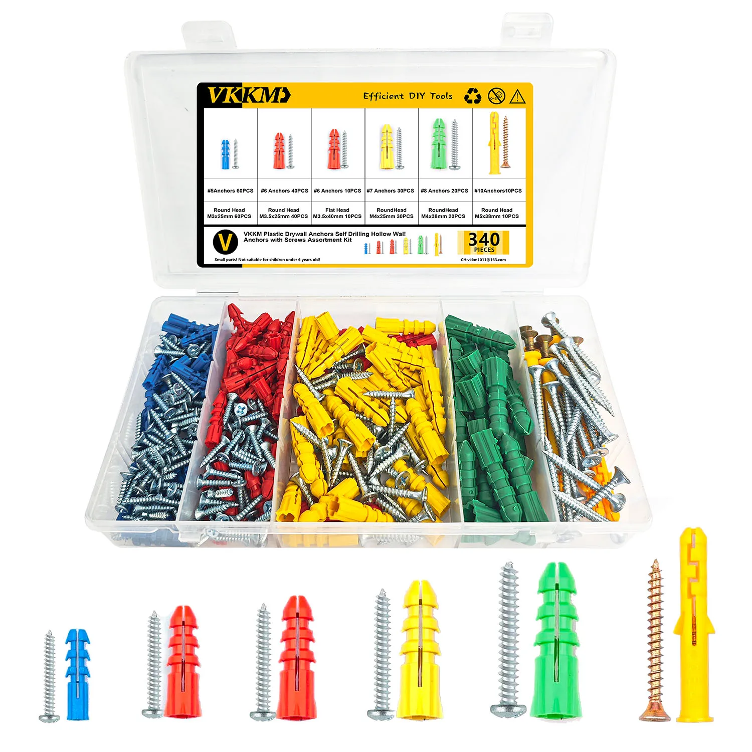 

Набор анкеров VKKM, стальные, 340 шт.