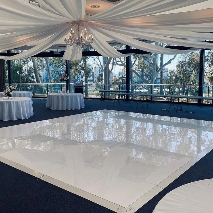 Фото Интерактивные наклейки для танцпола Human-Screen Interaction70s Rent Event Laminate Circular 20ft By 20ft Glossy White Dance Floor Decals For Weddings Interactive LE №2