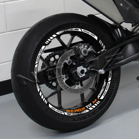Для KTM Duke 390/690/790/890/1290 полосатая наклейка на обод колеса мотоцикла Светоотражающая 17-дюймовая лента водонепроницаемые аксессуары