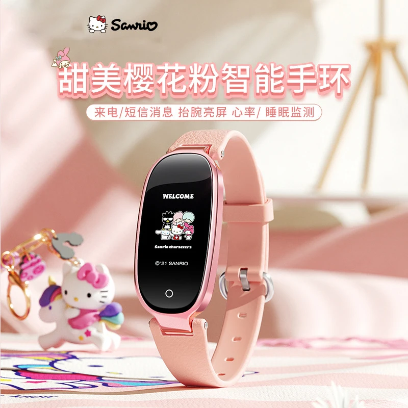 Sanrio Wristwatch Electronic Watch Hello Kitty Smart Watch Band Smartwatch Health and Beauty Bluetooth Bracelet IP67 Girls Watch