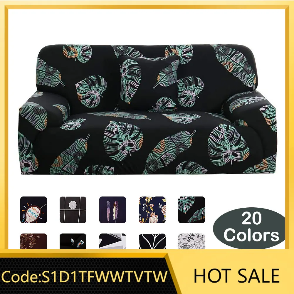 

3 Seater Sofa Cover Geometric Couch Cover Elastic All-inclusive Slipcover Stretch Sofa Covers For Home Living Room Y418