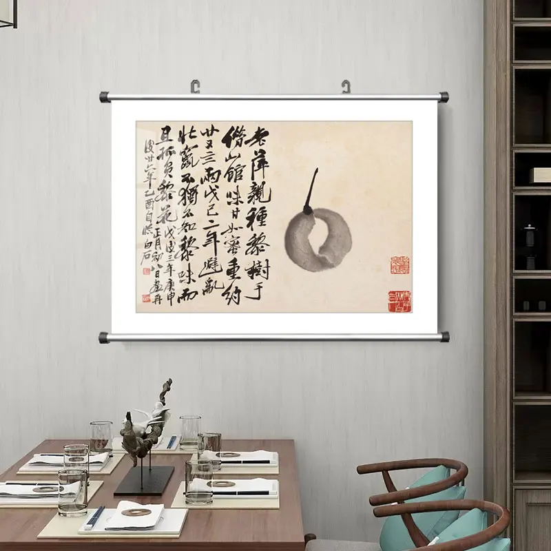 Декор чайного домика знаменитая китайская картина на холсте Ци Байши фрукты
