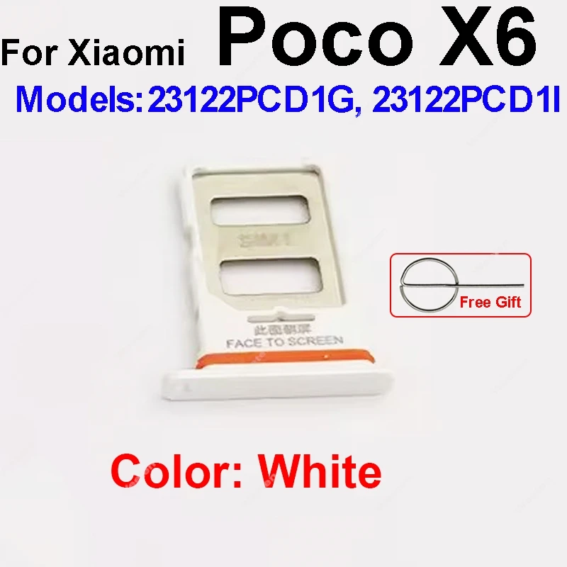 Слот для Sim-карты Xiaomi Poco X6 Pro слот SIM-карты кардридер держатель сменные детали