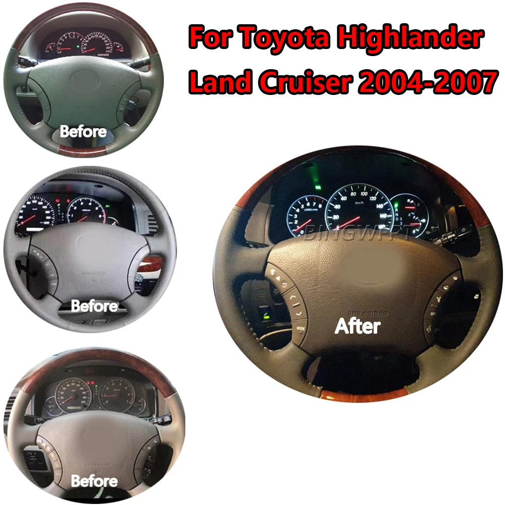 Фото 75B037 Для Toyota Land Cruiser Prado 120 2004-2009 Многофункциональная кнопка на руле с Bluetooth для управления телефоном и музыкой (левая+правая) №5