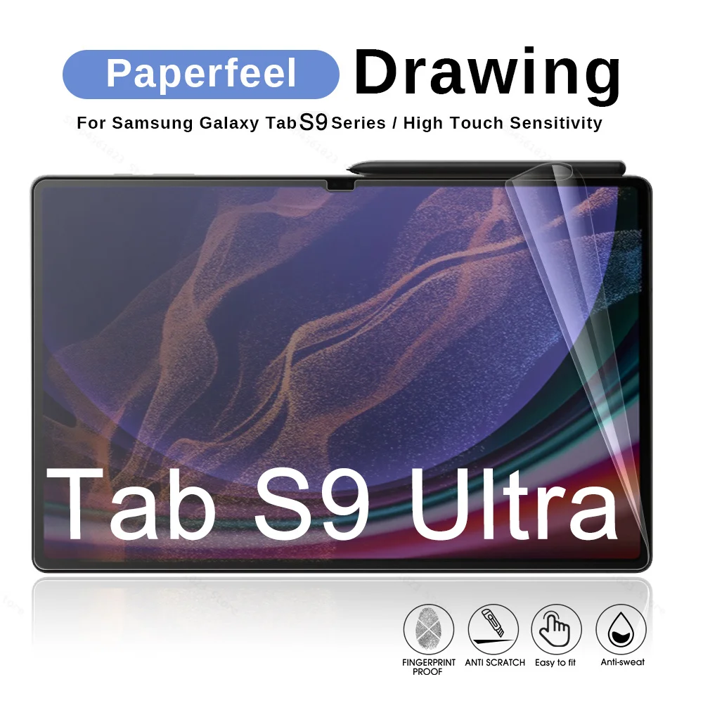 Для Samsung Galaxy Tab S9 Ultra S9 + пленка для письма SamsungS9 Plus S9Ultra S 9 S9Plus, матовая защитная пленка для экрана, не стекло