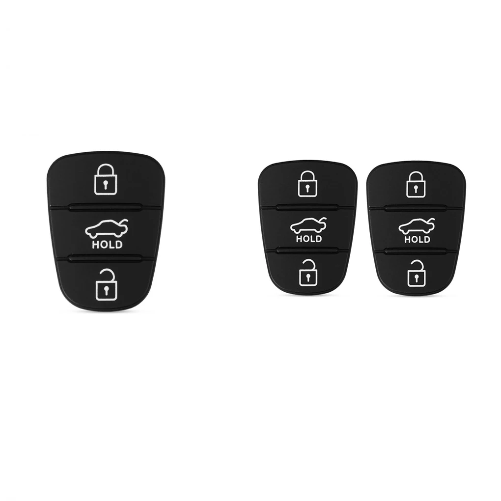 

Automobile Remote Key Fob Reusable Removable Professional 3 Button Stylish Rubber Pad Replaceable Case Accessories