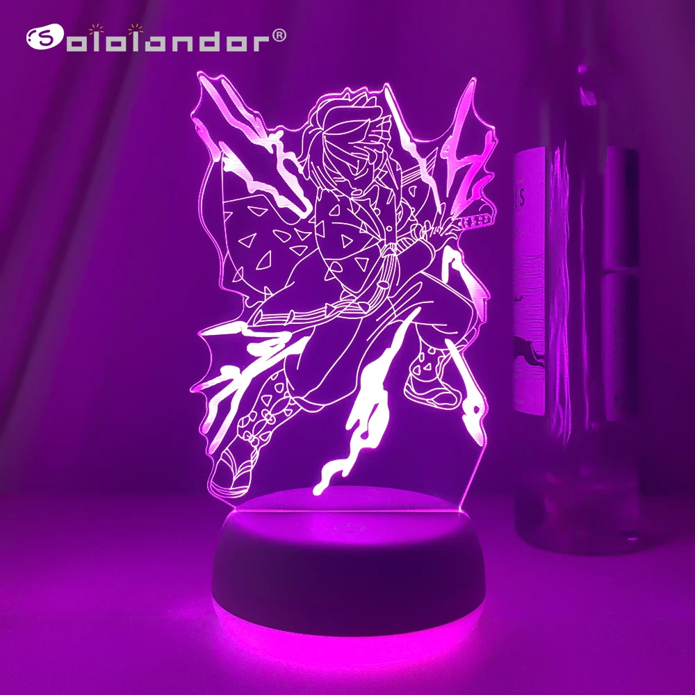 

Светодиодный ночник Kimetsu No Yaiba, аниме, рассекающая демонов лампа для спальни, декоративный светильник, детский подарок на день рождения, свет...