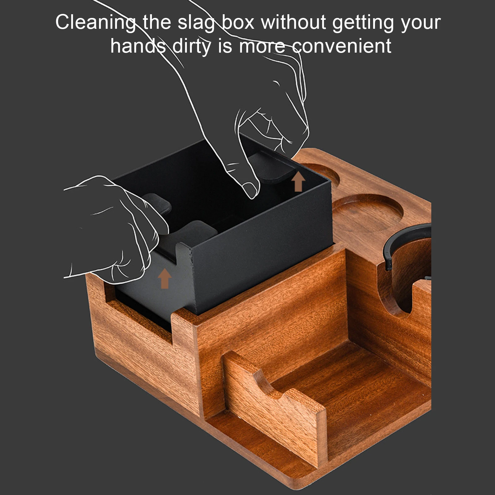 51-53 мм/58 мм съемная деревянная коробка-органайзер для кофе