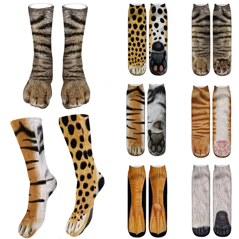 

Women's Cotton Ankle Socks Leopard Tiger 3D Print Unisex Harajuku Casual Party Sock