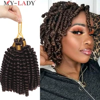 my lady synthetic 6inches bundle hair deals extensions for afro woman party daily soft african curls strand curly brazilian