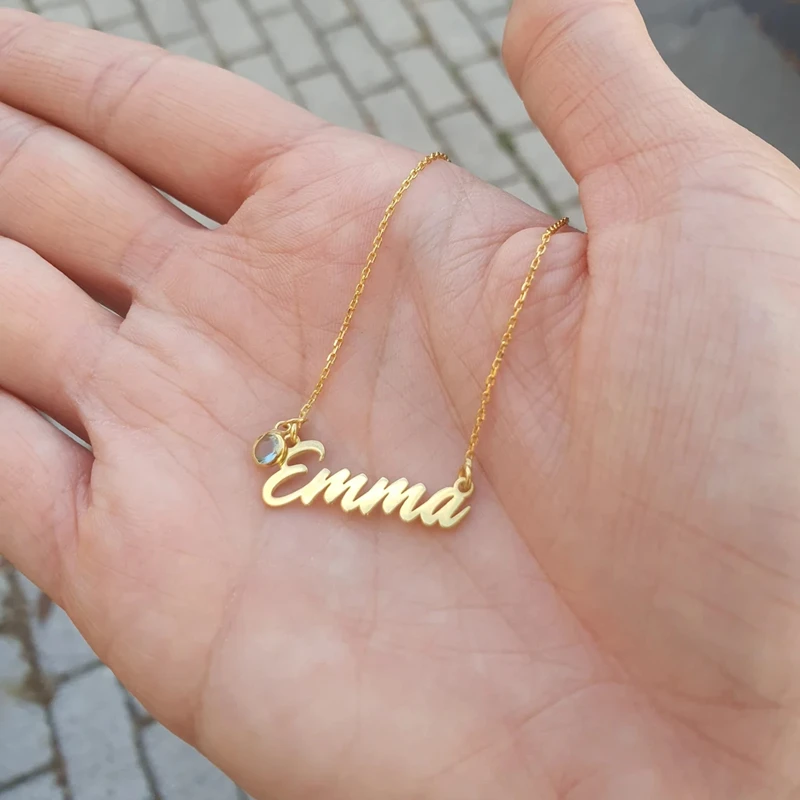 

Индивидуальное ожерелье из нержавеющей стали с именем изделия по месяцу рождения