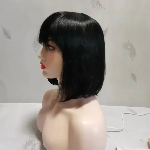 Короткие парики с воздушной челкой женские длиной до плеч парик 14 дюймов