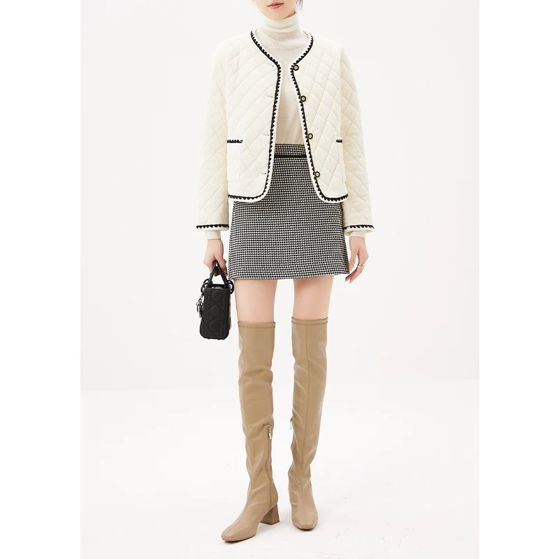 New Coats for Women Thin High Street  Embroidery  Autumn/Winter  Single Breasted  Wide-waisted  Korean Jacket Winter