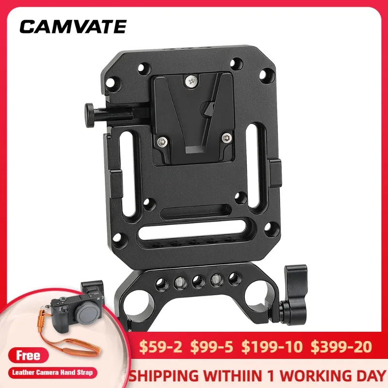 

CAMVATE Mini V-Lock быстросъемный адаптер с креплением VESA и 15-миллиметровым двойным стержневым зажимом для стандартного крепления
