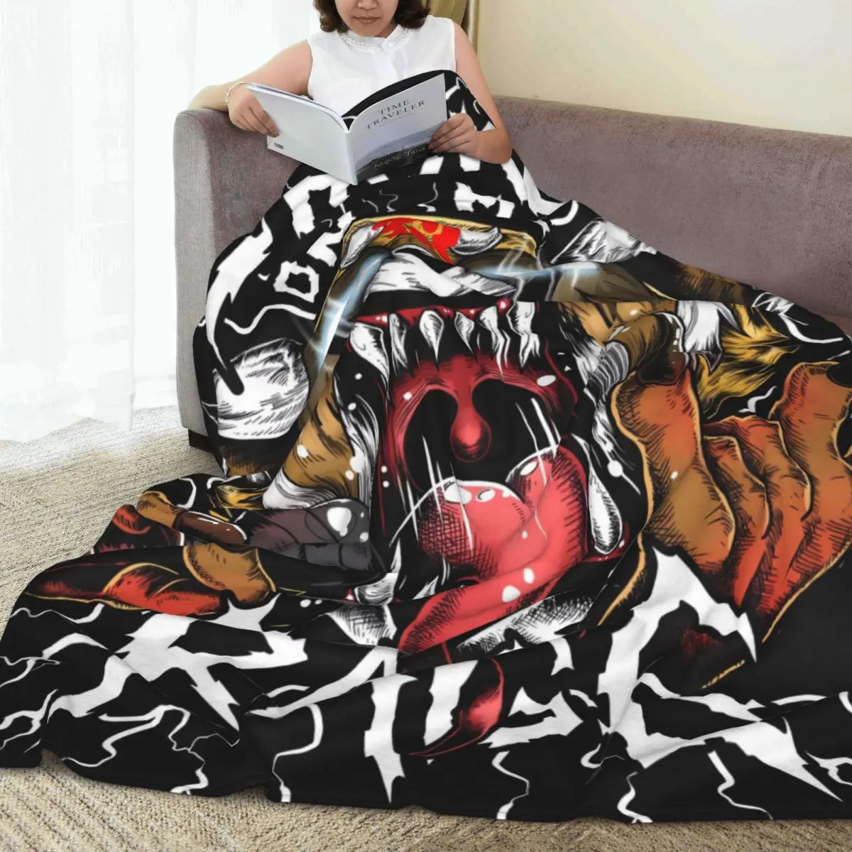 Одеяла Aggretsuko Choke On My Rage фланелевые постельные принадлежности для путешествий в