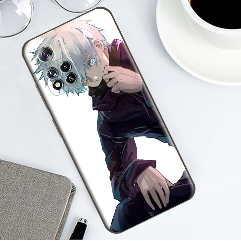 

Serial Anime Jujutsu Kaisen Phone Case For Xiaomi Redmi Note 10 9 Pro 5G 9S 10S POCO F3 X3 M3 GT Pro X3 NFC Black Funda Carcasa