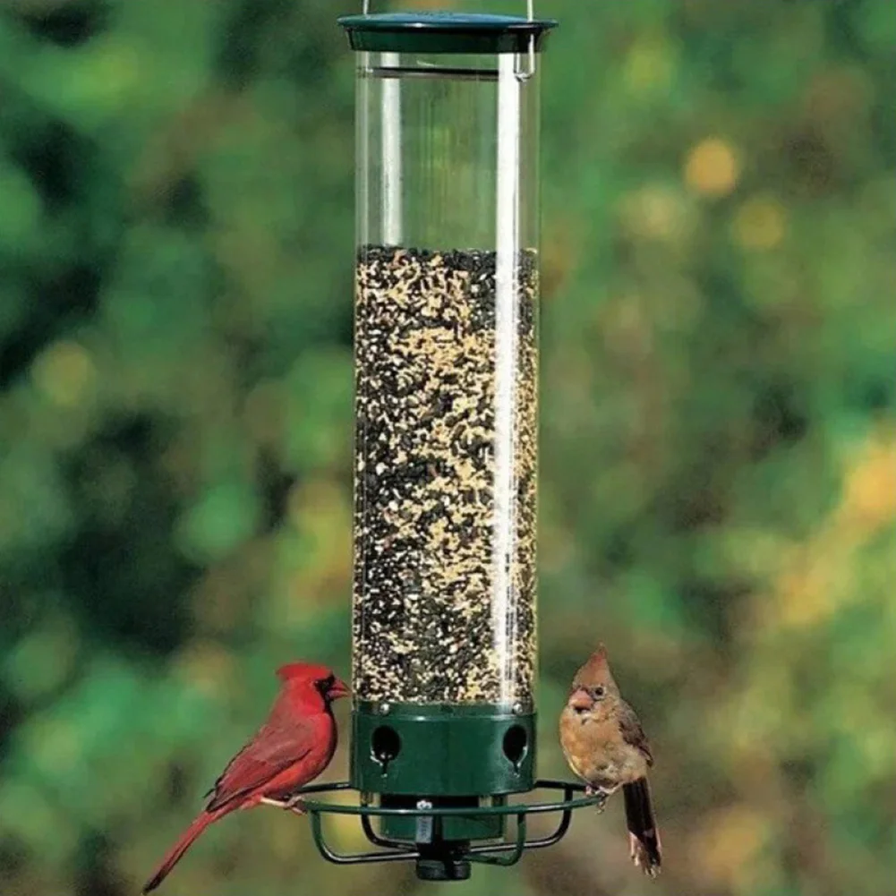 Feeder Squirrel-proof Bird Drinker Feeder Large Capacity For Outdoor Hanging