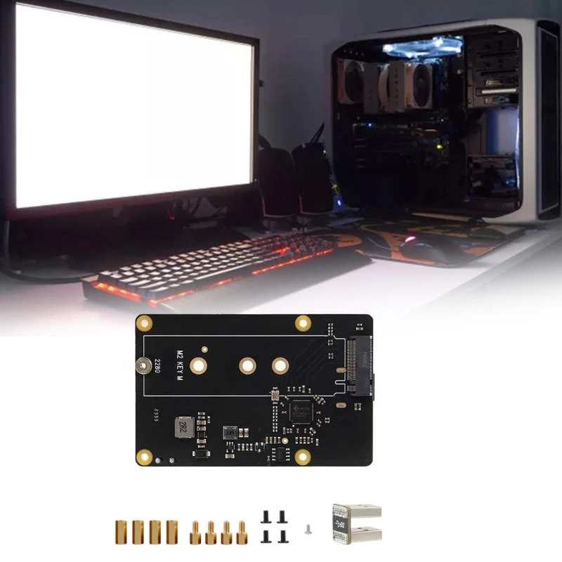 Плата расширения твердого диска X872 M.2 NVMe с высокоскоростным USB для RPi 4 поддержка