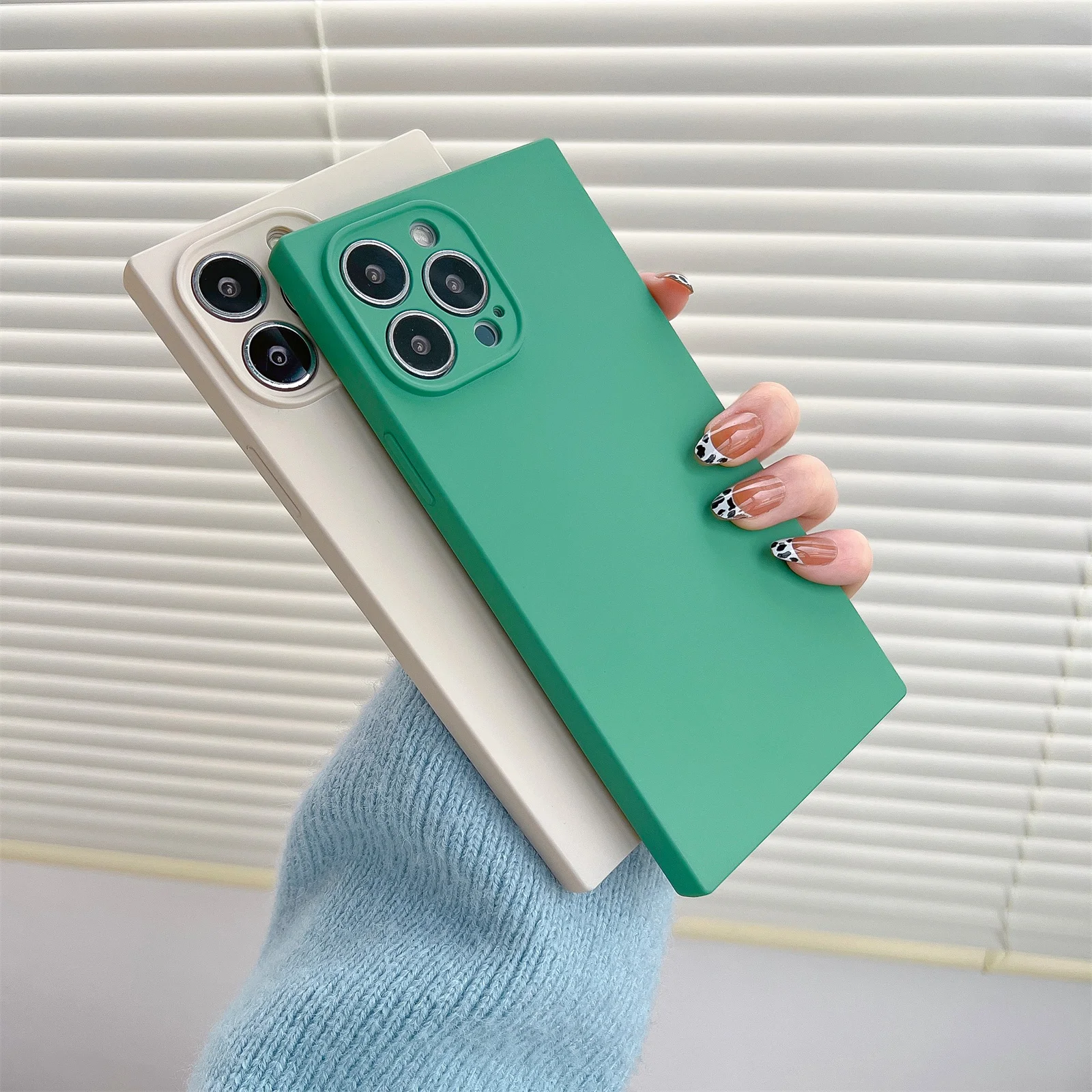 

Square Soft Silicone Phone Case For iPhone 13 12 1 Pro XS Max XR X 7 8 6 6S Plus SE 2 2020 3 2022 Shockproof Bumper Cover