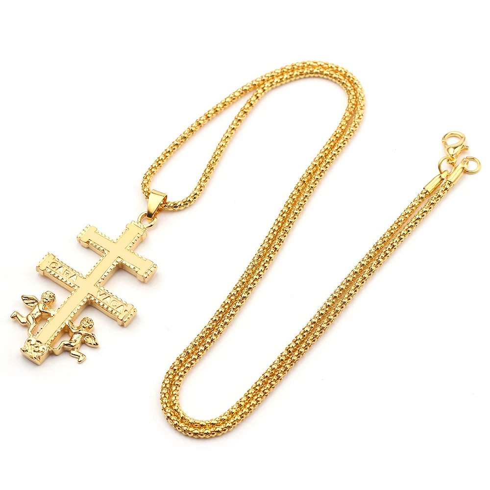 Христианское ожерелье с ангелом из цинкового сплава