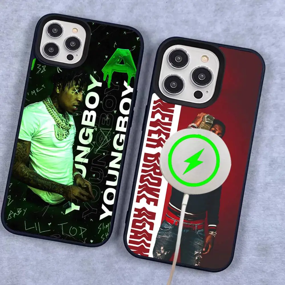 Магнитный беспроводной чехол для телефона Rapper Youngboy Never Broke Again для iPhone 17 16 15 14 Plus 13 12 11 Pro Max (art.: 3920d8a01f345) - 3920d8a01f345