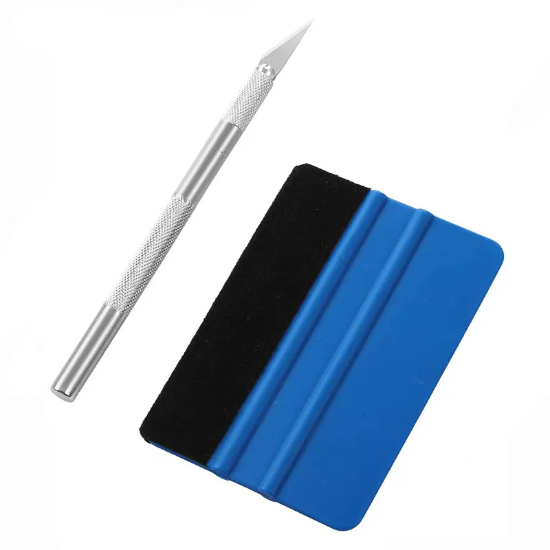 

2pcs Vinyl Weeding Tools Set, Car Window Film Tinting Tools, Wallpaper Smoothing Tool with Felt Squeegee & Craft Knife