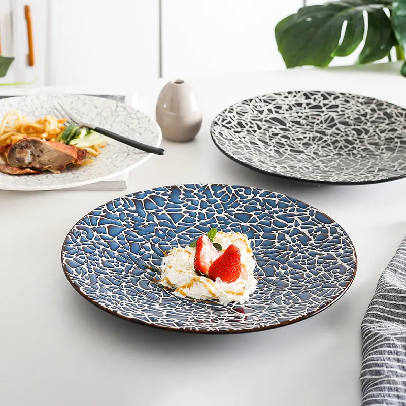 

Vintage Crockery Breakfast Plate Set Bone China Dinner Set Ceramic Dish Plate Set Kitchen Tableware Assiette Set of Dishes