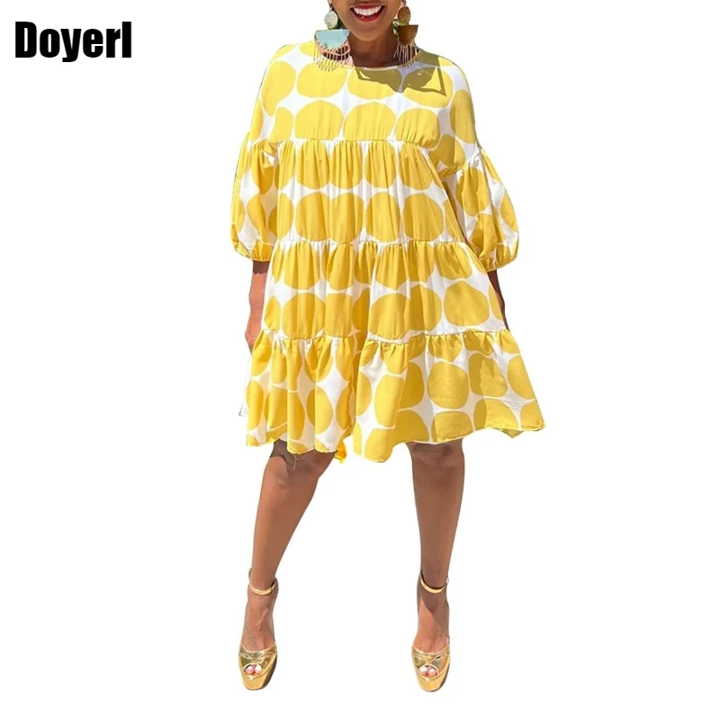 

Casual Women Shirt Dress 2022 Summer Fashion Print Half Sleeve Oversized Shirt Dress Streetwear Korean Loose Midi Party Dress