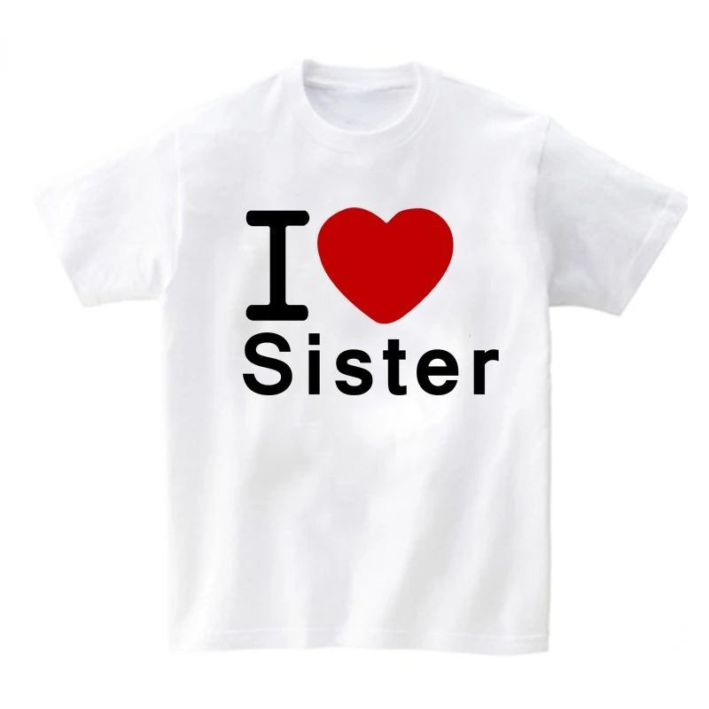

Family Birthday T Shirt Boy Shirt Custom Name Shirt Kids Birthday Party Gift Girls I LOVE Clothes Heart Children Outfit Mommy Me