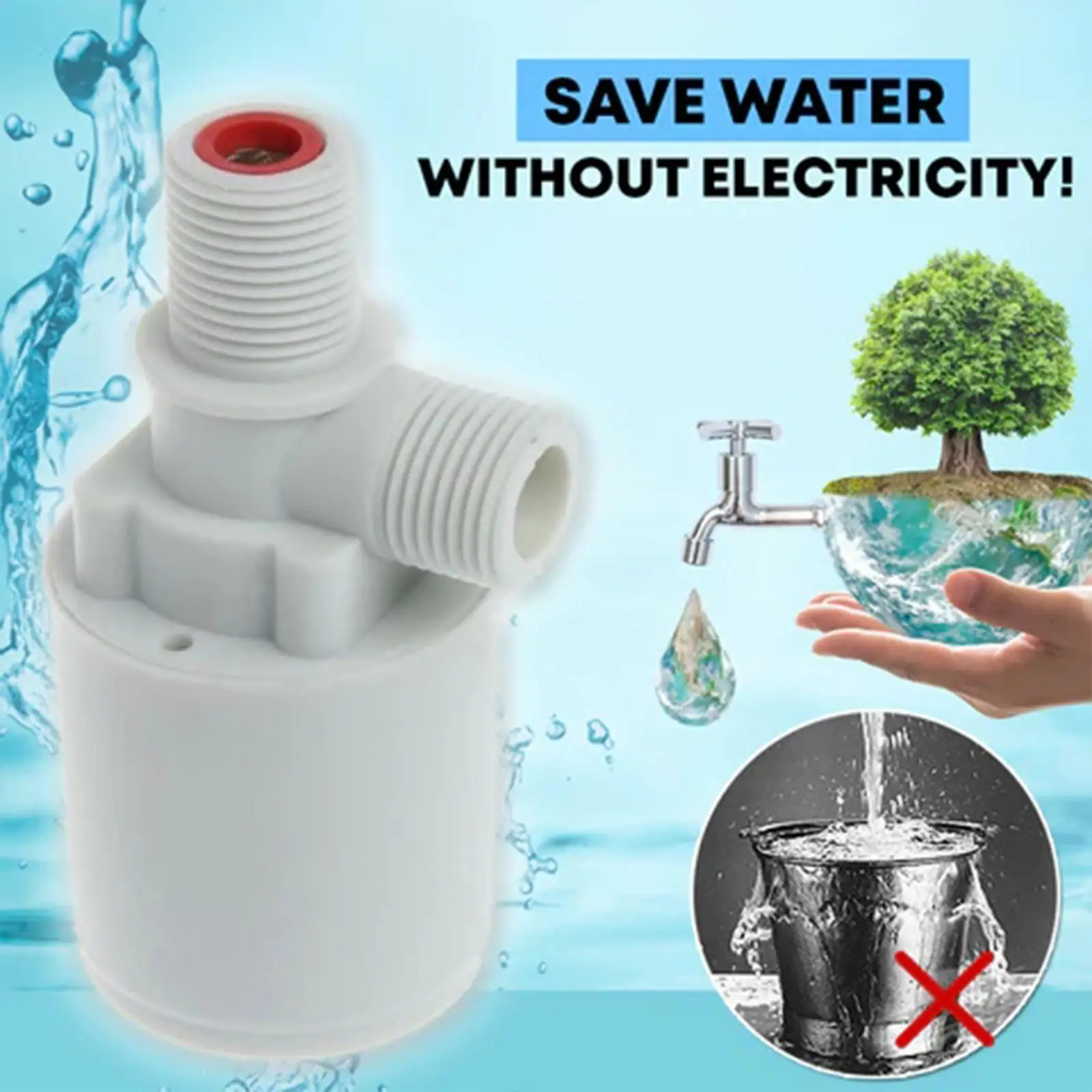 

Automatic Water Level Control Valve Tower Tank Floating Valve Parallel Points Built-in Accessory Pipe 4 Float Ball Valve Ga U4S3