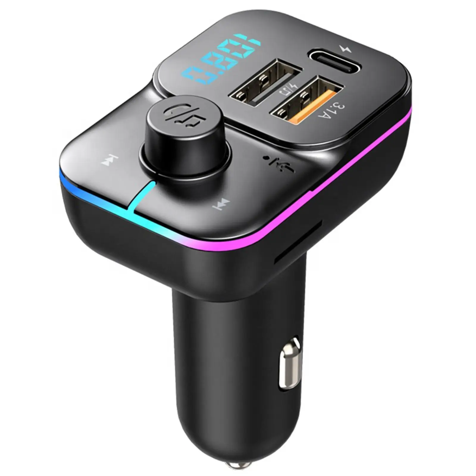 

Автомобильный FM-передатчик Bluetooth 5,0, mp3-плеер, аудиоприемник PD USB А, быстрая зарядка, автомобильный комплект громкой связи, FM-модулятор