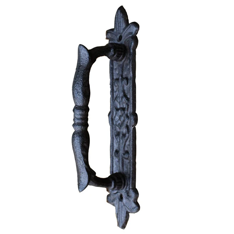 

3X European Retro Cast Iron Craft Door Handles For Garden/Courtyard Door Handle Decoration For Home Door