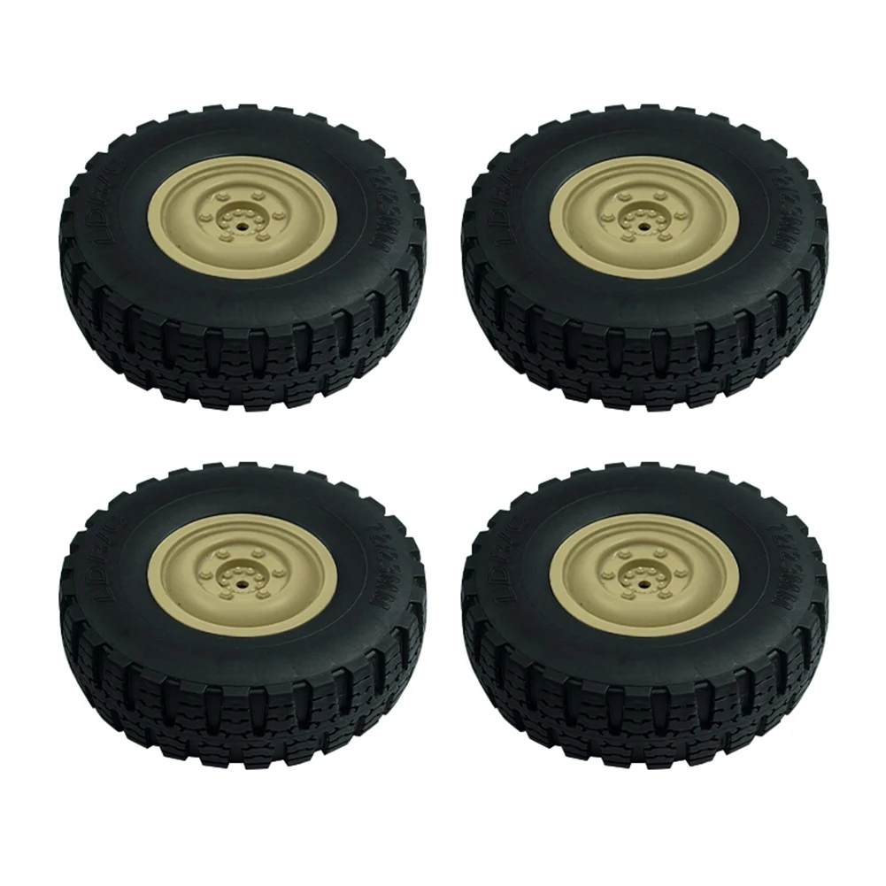 

4Pcs LD-P06 Wheel Tire Tyre for LDRC LD-P06 LD P06 Unimog 1/12 RC Truck Car Spare Parts Accessories,Yellow