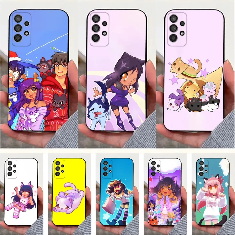 Чехол для телефона Anime A-Aphmaus M-Meows Samsung S25 S24 S23 S22 S20 S21 S10 Ultra Plus Lite FE мягкий силиконовый