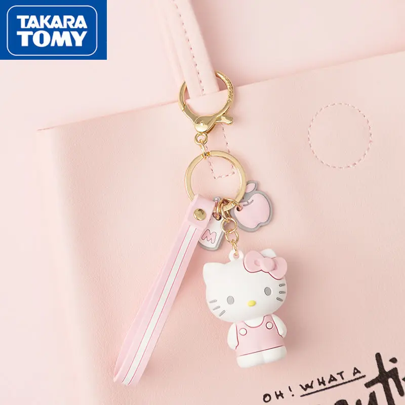 

Брелок TAKARA TOMY с мультяшным рисунком Hello Kitty, подвеска для пары сумок, креативная личность, милый брелок, подарок