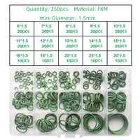 green o ring fluorine rubber sealing ring waterproof o ring washer oil resistant oring repair gaskets box assortment kit