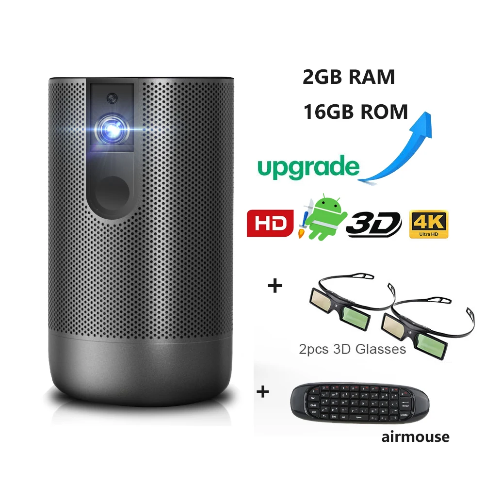 

Portable Android 7.1 Full Hd 1080p 4k 3d Home Theater Projector Wifi Led Video Game Projector Beamer Mini Projectors For Home