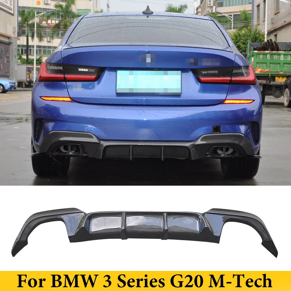 Для BMW 3 серии G20 G21 M-Tech задний бампер из углеродного волокна диффузор спойлер