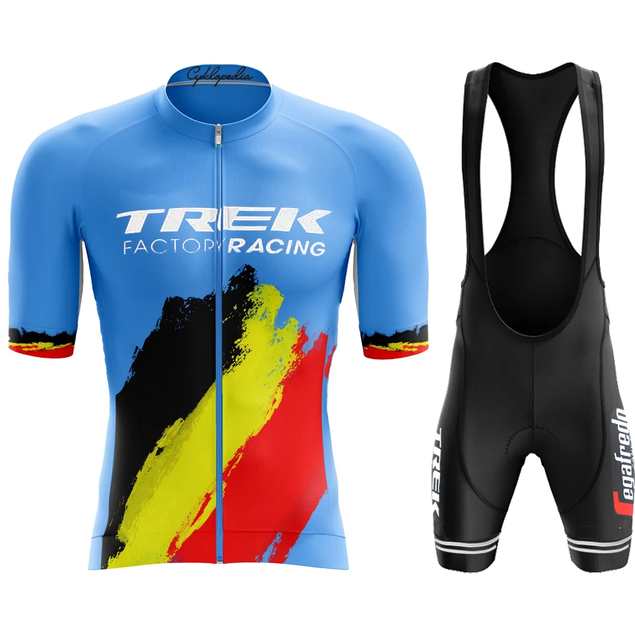 

TREK Bike Jersey Men Cycling Man Pro Team 2023 Professional Shirt Bib Men's Uniform Summer Clothing Complete Teams Mens Sets Mtb