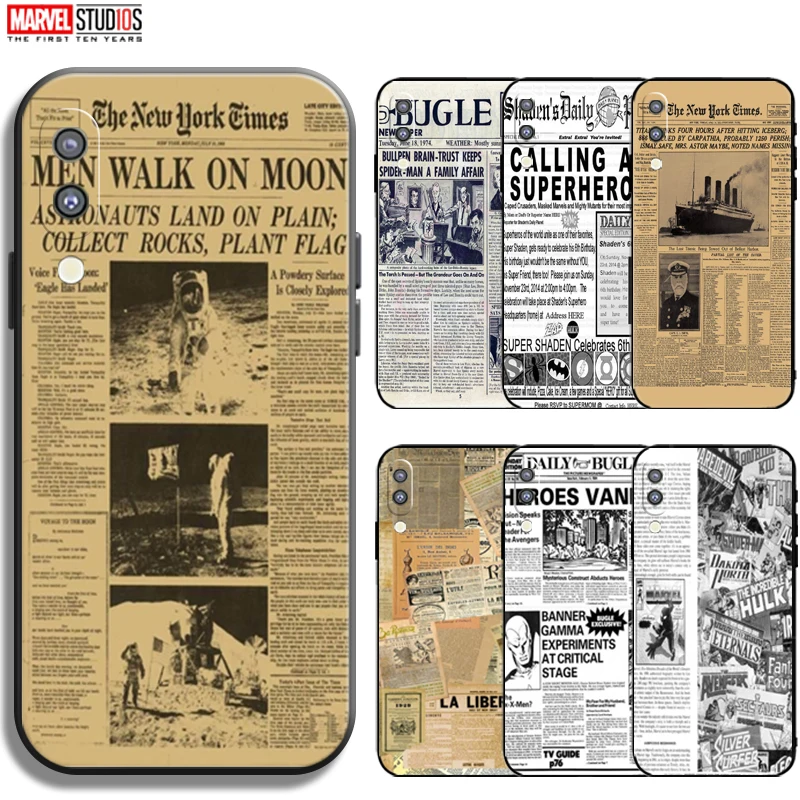 

Marvel Nostalgic Newspaper Phone Case For Samsung Galaxy M10 M10s Bumper Black Coque