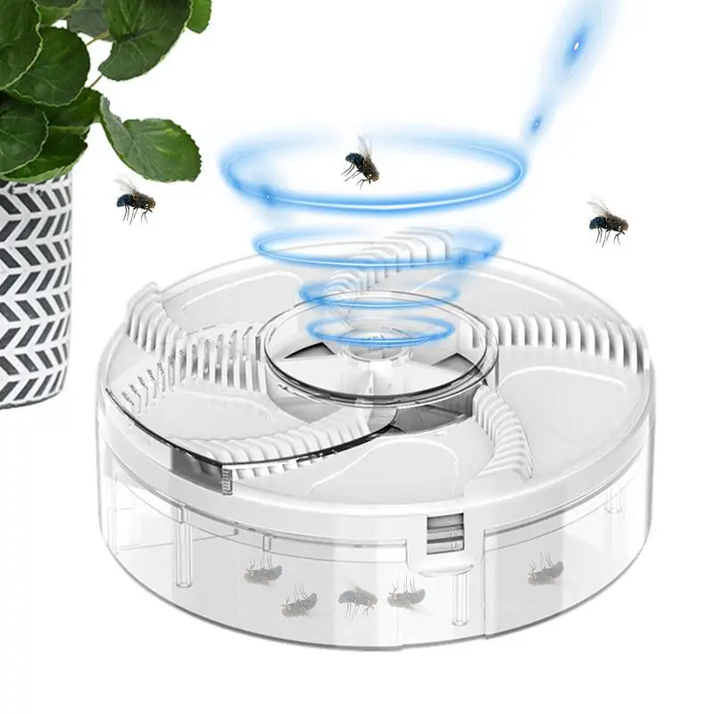

Electric Fly Trap USB Rechargeable Rotating Automatic Flycatcher Rotating Traps Fly Reject Control Catcher Automatic Flycatcher