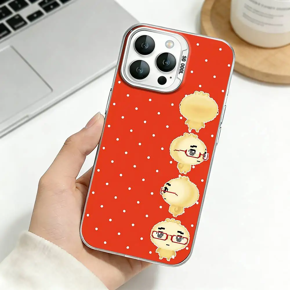 Фото Милый чехол для телефона A-Angyeongmandu K Dumpling для iPhone 17, 16, 15, 14, 13, 12, 11 Plus, Pro Max, XS, цветной серебристый чехол для телефона №4