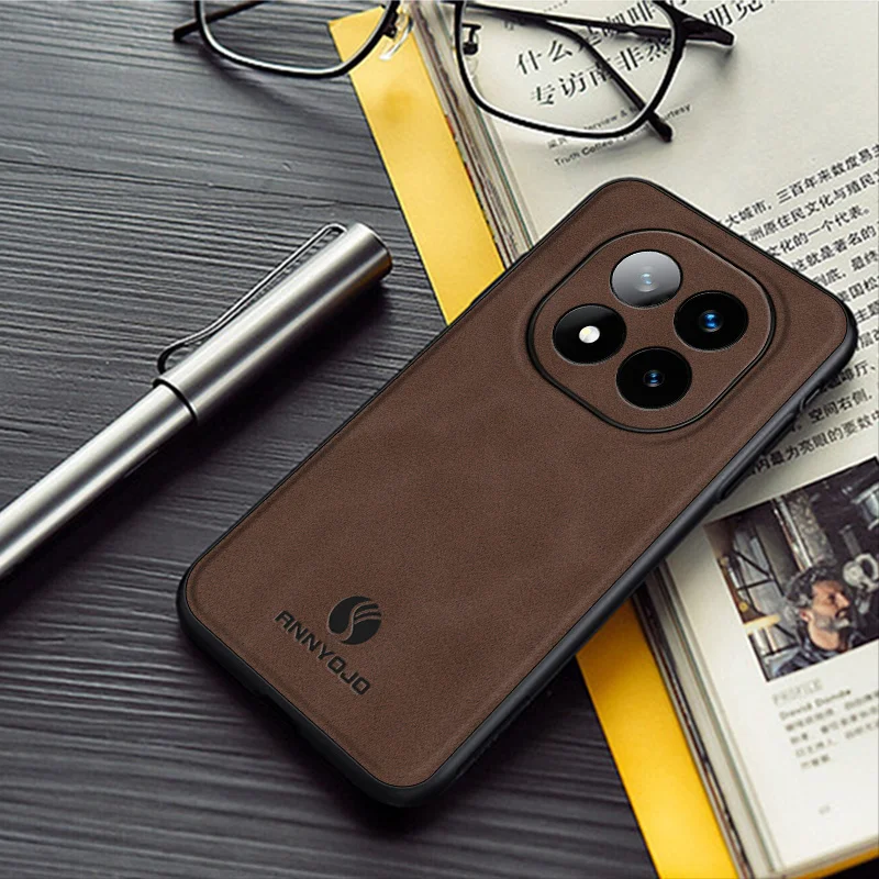 Для Xiaomi Redmi Note 14 Pro Plus Чехол со встроенной магнитной пластиной из искусственной