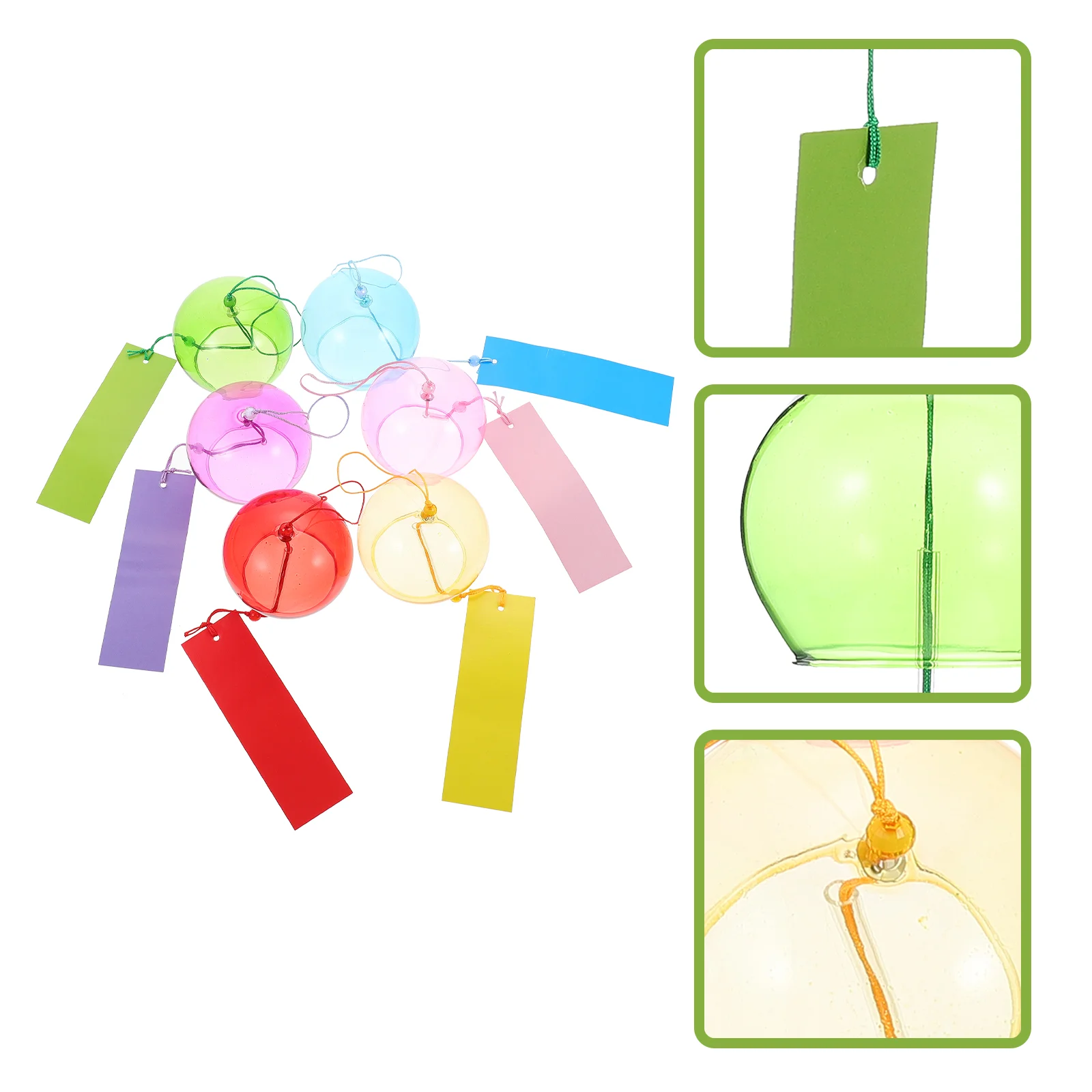 

Japanese Bless Small Wind Chime Glass Chimes Outdoor Wedding Decor Bell Pendant