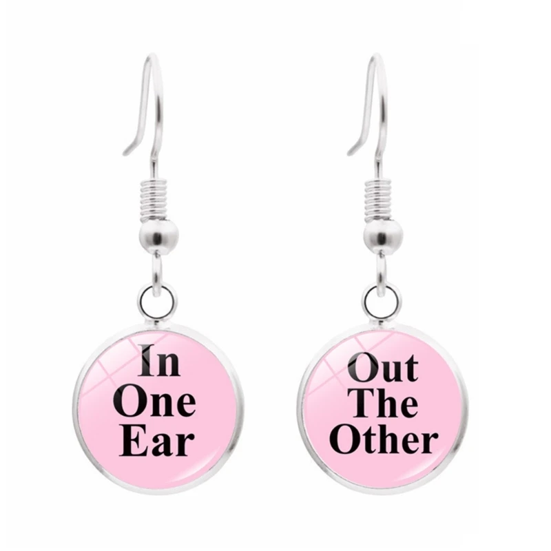 E0BF персонализированные висячие украшения для ушей привлекательные серьги слева