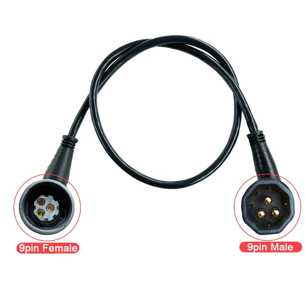 

9 Pin Extension Cable 60cm Cords Durable E-Bike Electric Bicycle High Quality Julet Motor Practical Replacement