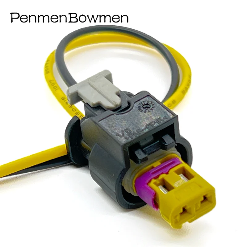 

1 Ser 2-контактный автоматический топливный инжектор, электрические разъемы, водонепроницаемая розетка жгута проводов 4F 0973702 A для гольфа Jetta Passat Polo