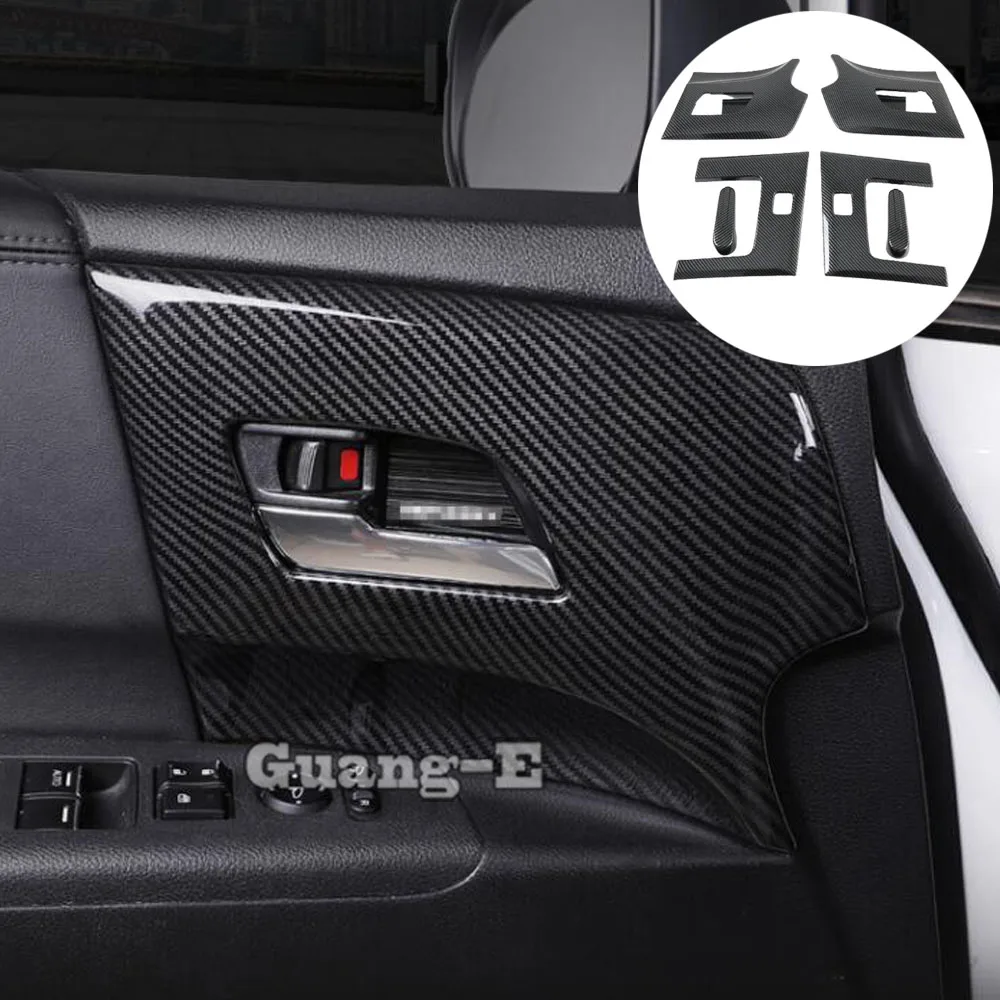 

For Honda Odyssey 2022 2023 2024 Carbon Fiber Inner Door Handle Bowl Armrest Handrail Covers Trim Frame Car Accessories Stickers