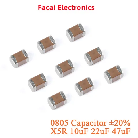 100 шт. 0805 Конденсатор SMD ± 20% X5R 10 мкФ 22 мкФ 47 мкФ